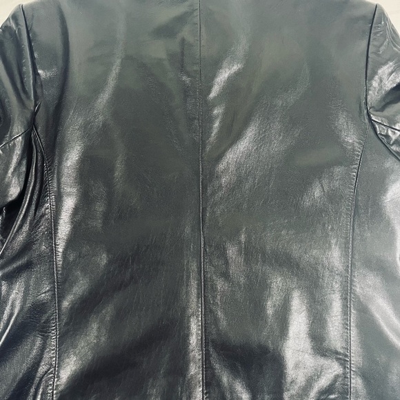 Women’s Black Leather Jacket By Siena Studio SZ M Super Soft Leather #002 - Picture 7 of 10